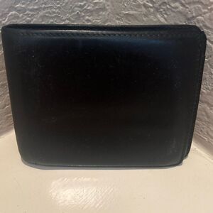 Bally Mens Classic Leather Bifold Wallet Black Minimalist Everyday Simple Casual